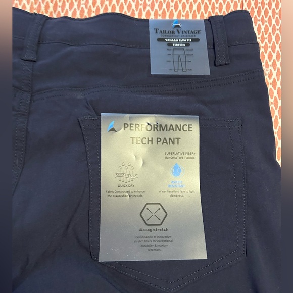 Tailor Vintage Navy Blue Tech Pants - Picture 6 of 8